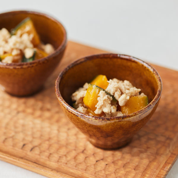 Simmered Pumpkin with Ground Meat Sauce