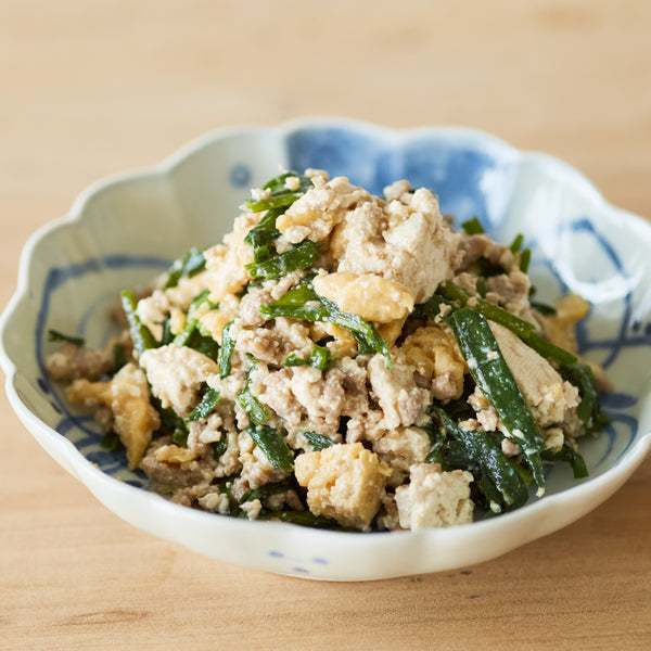 韭菜肉碎炒豆腐